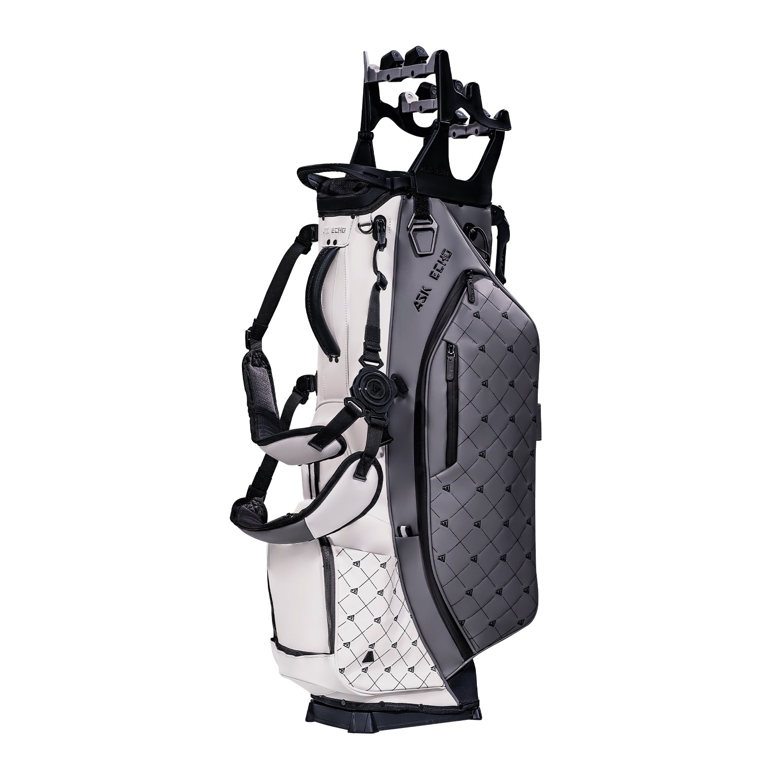 Ask Echo 2025 Prestige-14 Leather Stand Bag and Pendor Lock Club Organizer Bundle / Grey