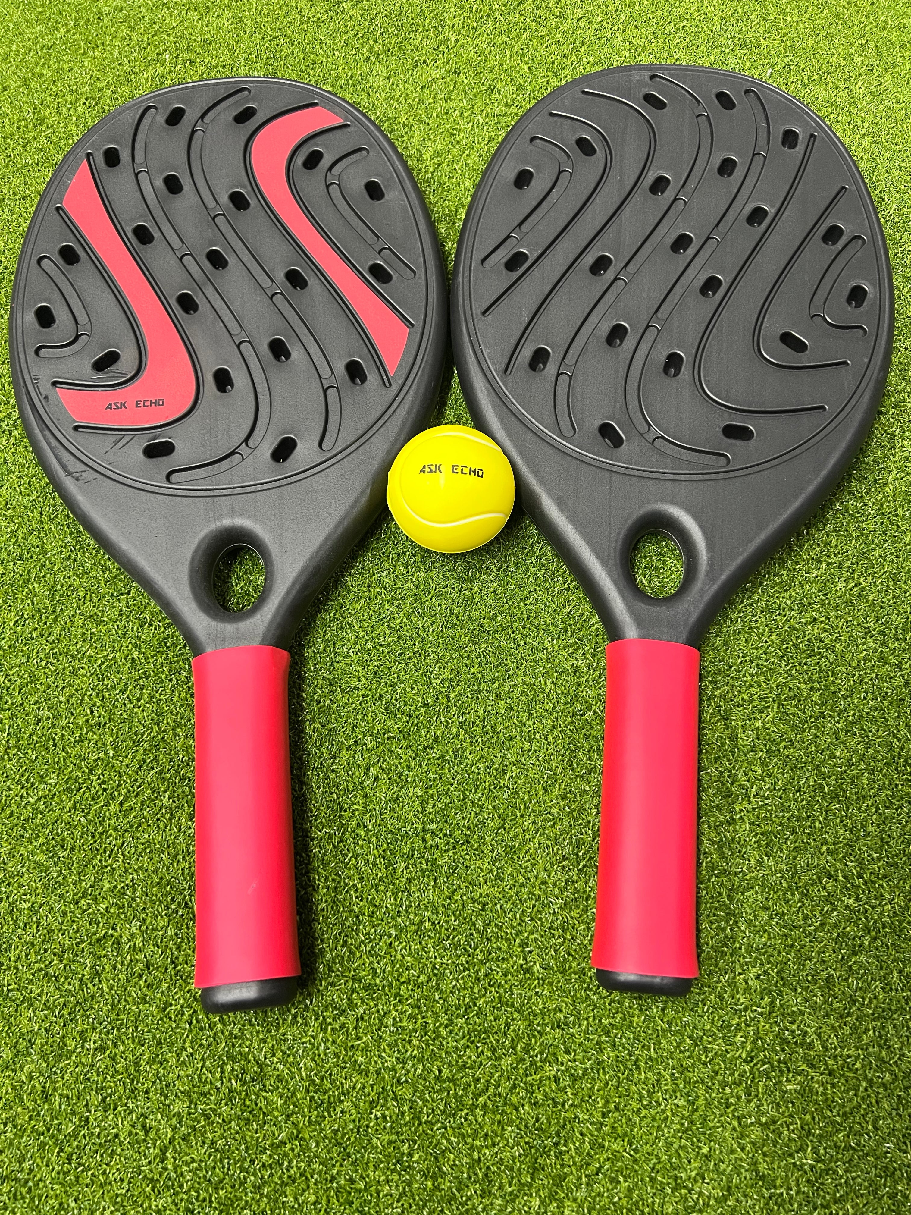 ASK ECHO Rackets, Outdoor Paddle Racket Set with Ball for Recreational Games