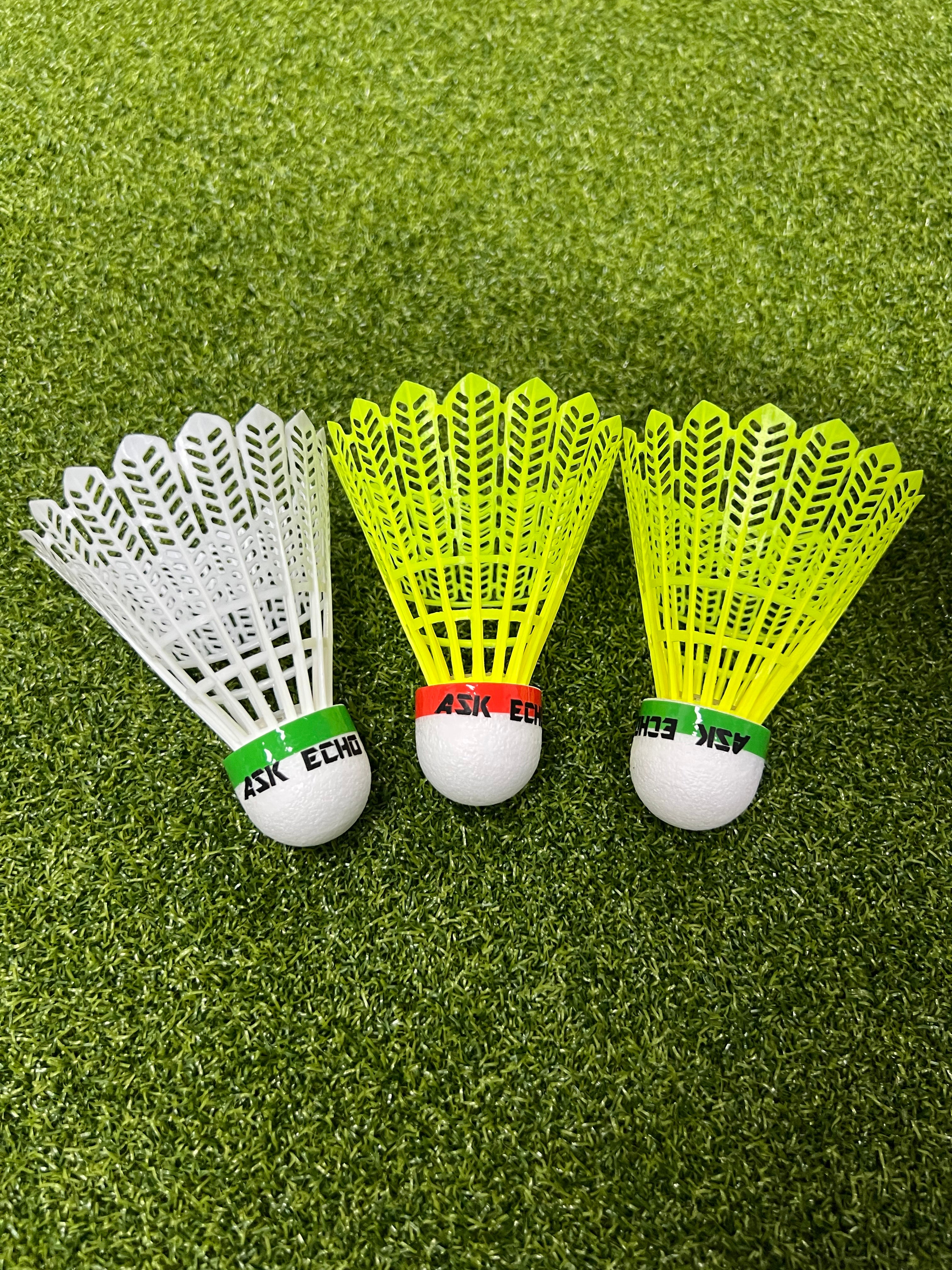 ASK ECHO Shuttlecocks, Durable Nylon Badminton Shuttlecocks for Indoor and Outdoor Play