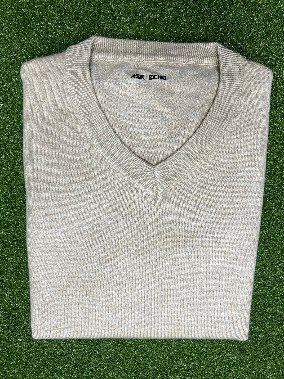 ASK ECHO Pullovers, V-Neck Knit Pullover Sweater, Soft Casual Long-Sleeve Top