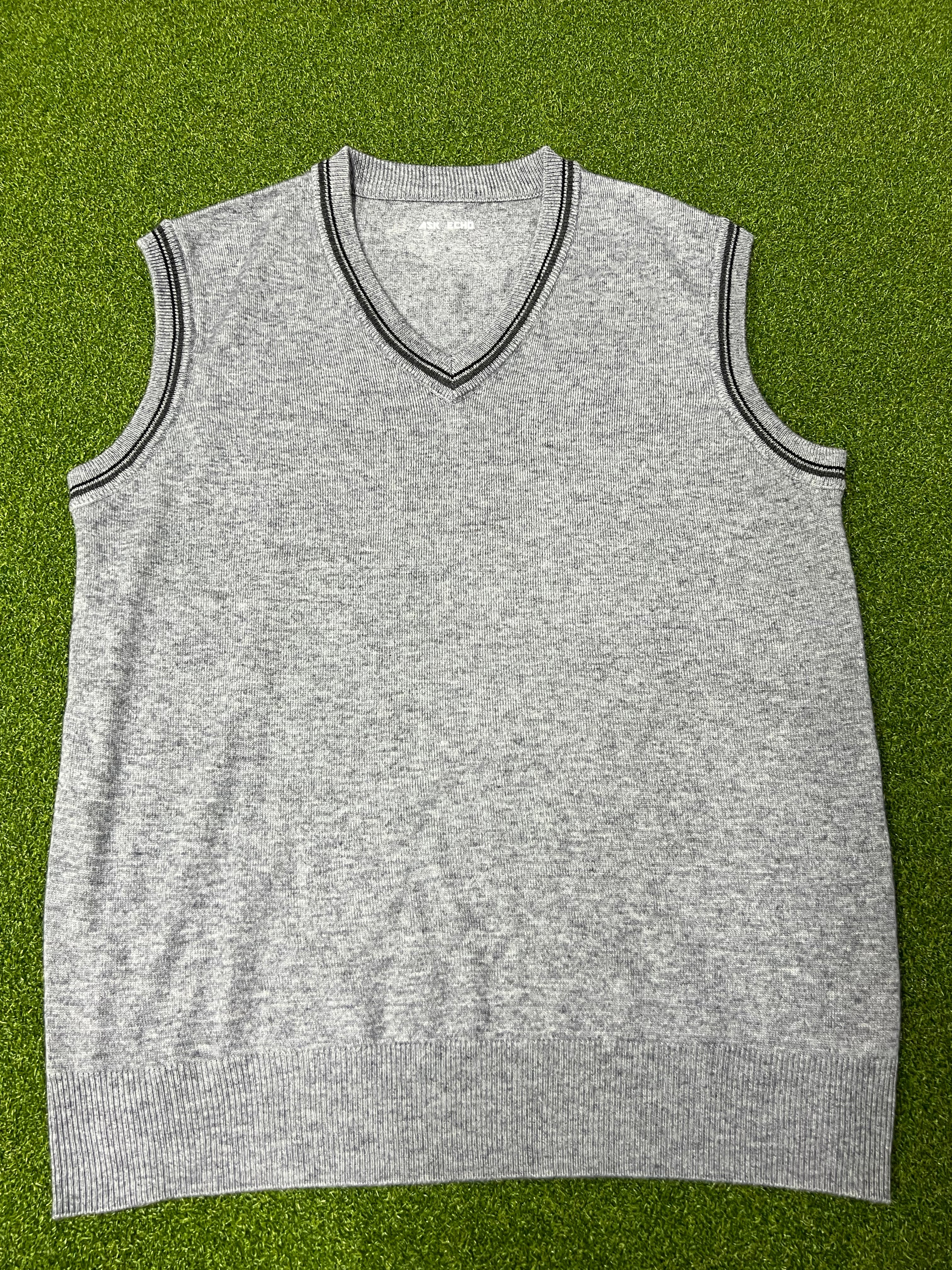 ASK ECHO Jumpers, Men's V-Neck Sleeveless Knit Sweater Vest, Casual Layering Pullover