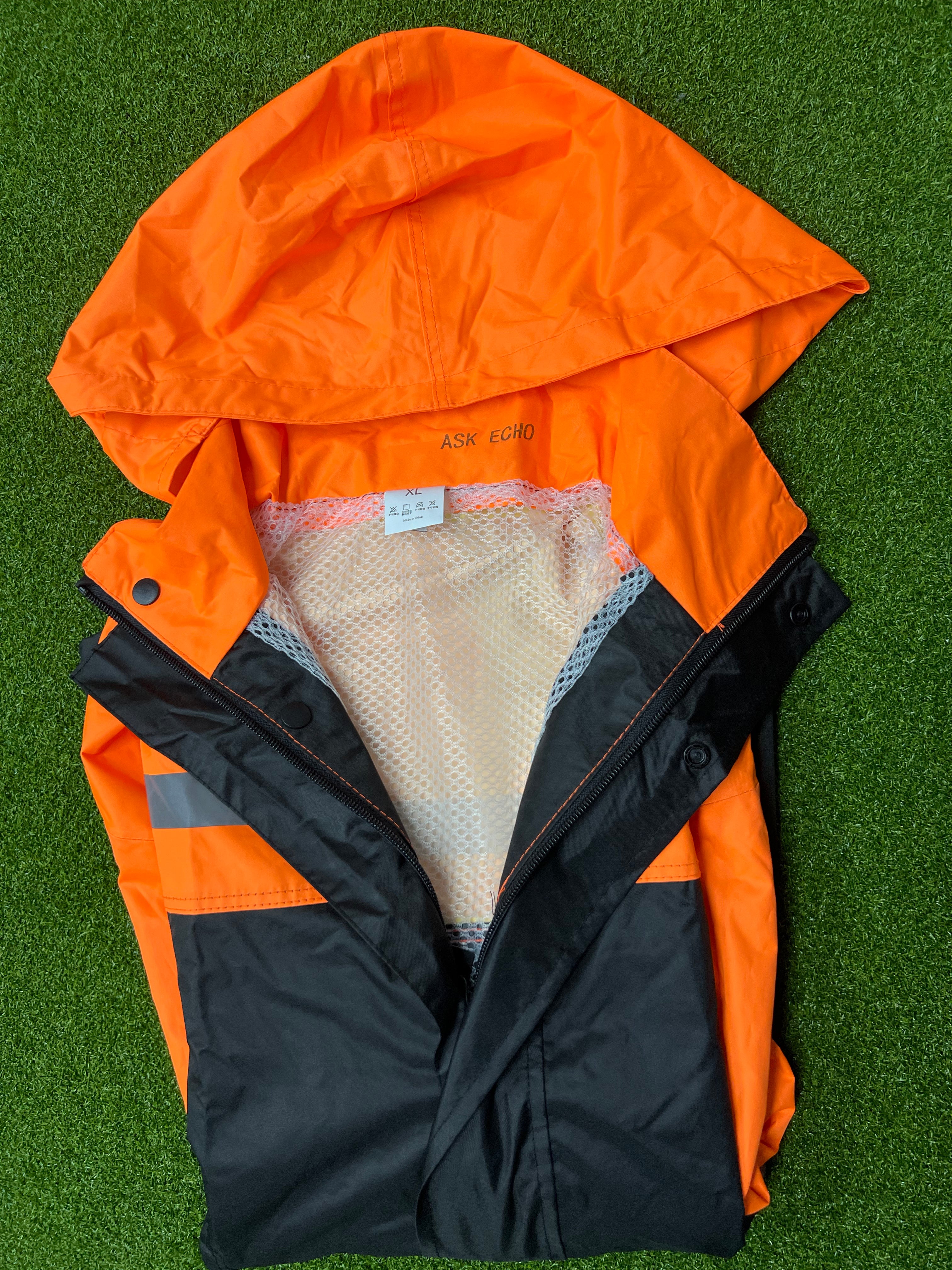 ASK ECHO Waterproof Jackets and Pants, Unisex Two-Piece Rain Suit with Hood
