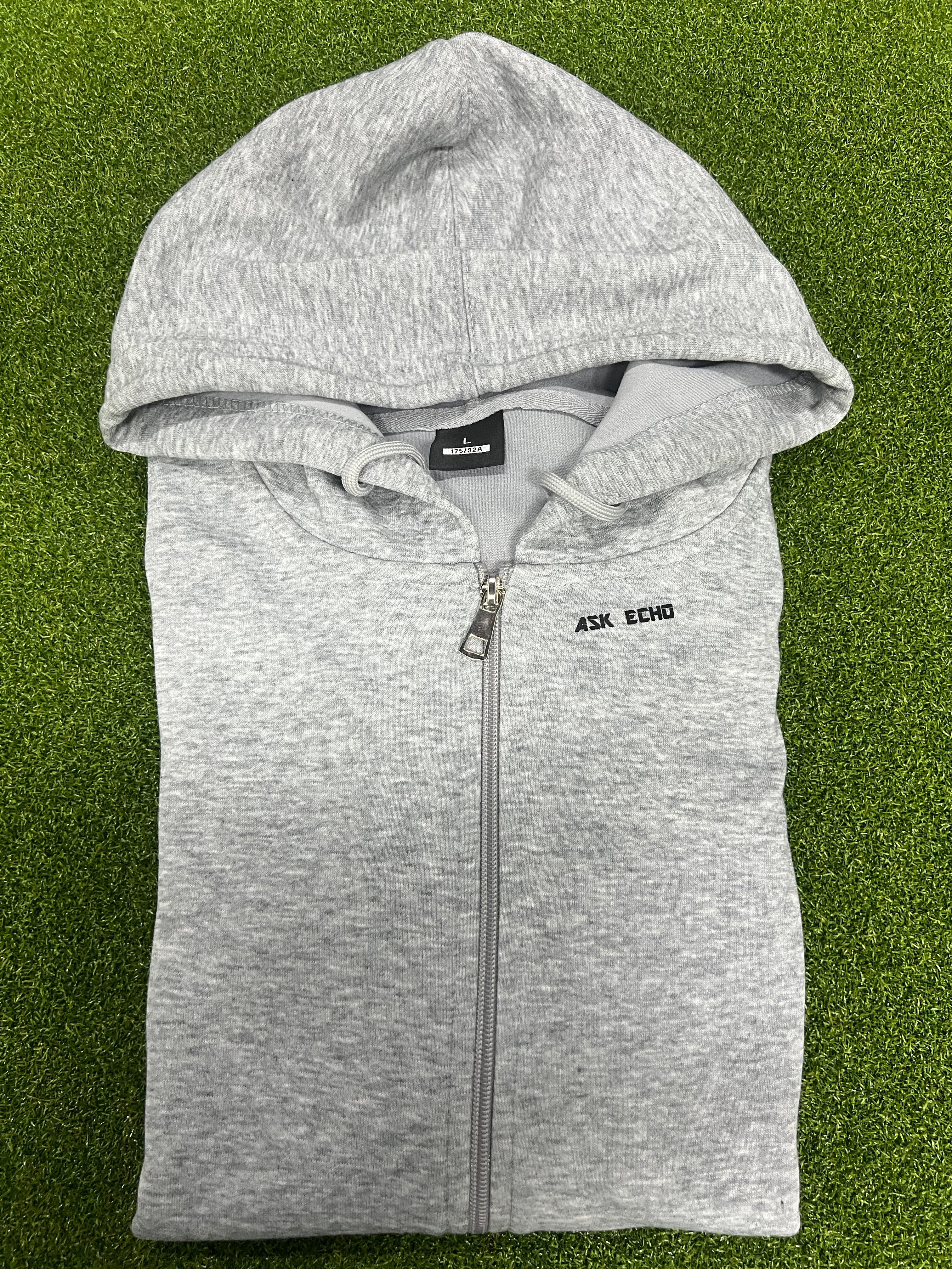 ASK ECHO Jackets, Unisex Full-Zip Hooded Jacket, Soft Casual Long-Sleeve Outerwear
