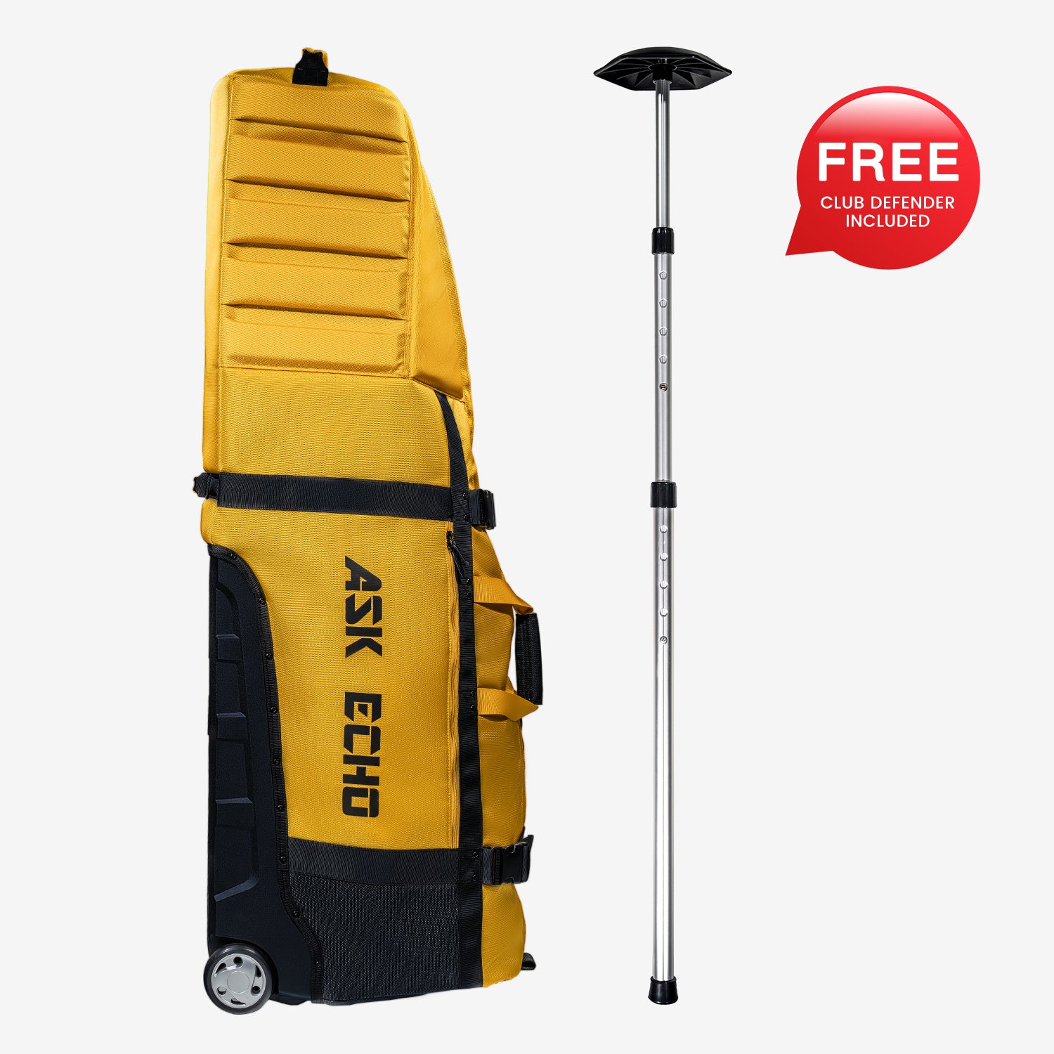Ask Echo 2026 Locklink StableRoller Golf Travel Bag / Yellow