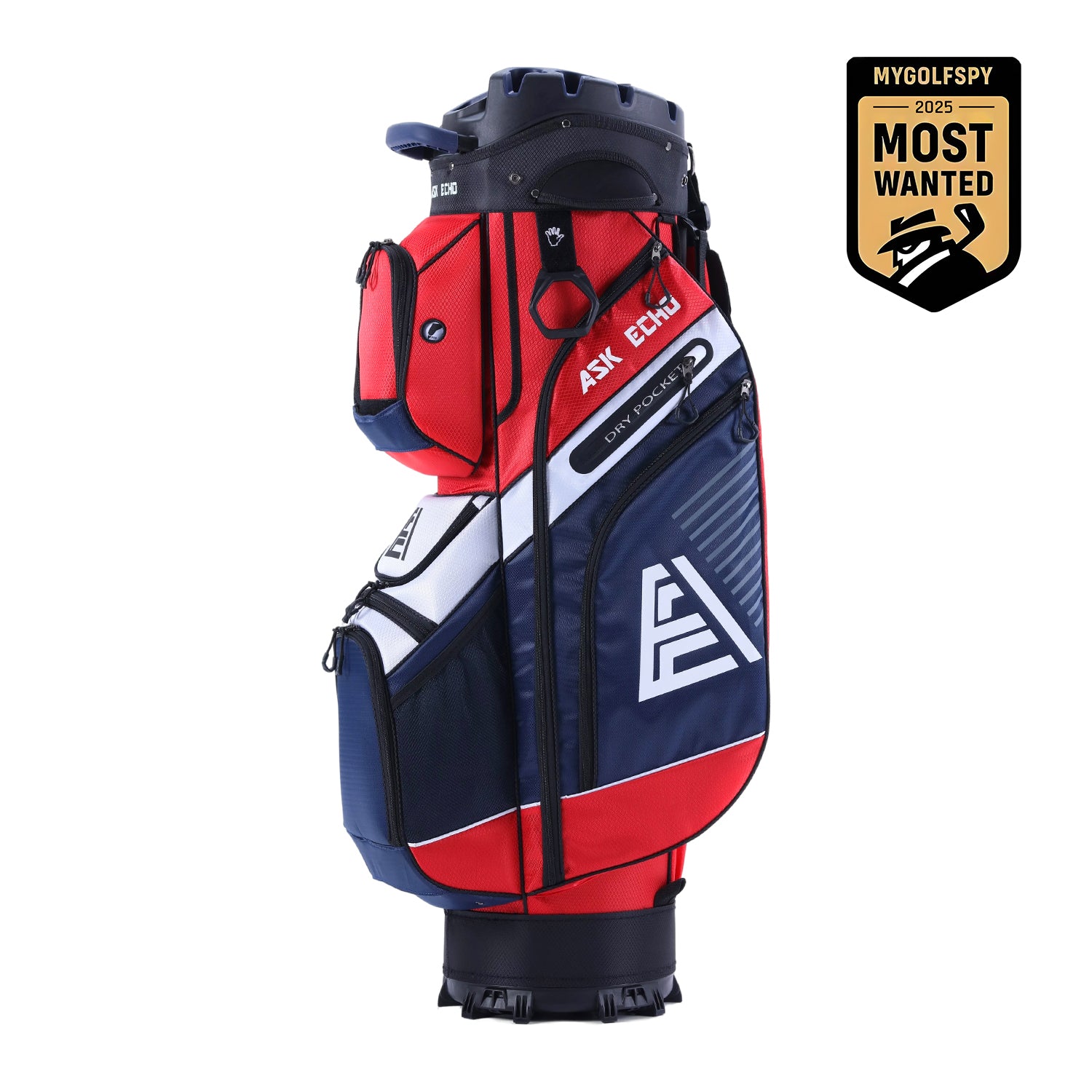Ask Echo T-LOCK 2.0 14 Way Organizer Dividers Golf Soundless Cart Bag / Navy