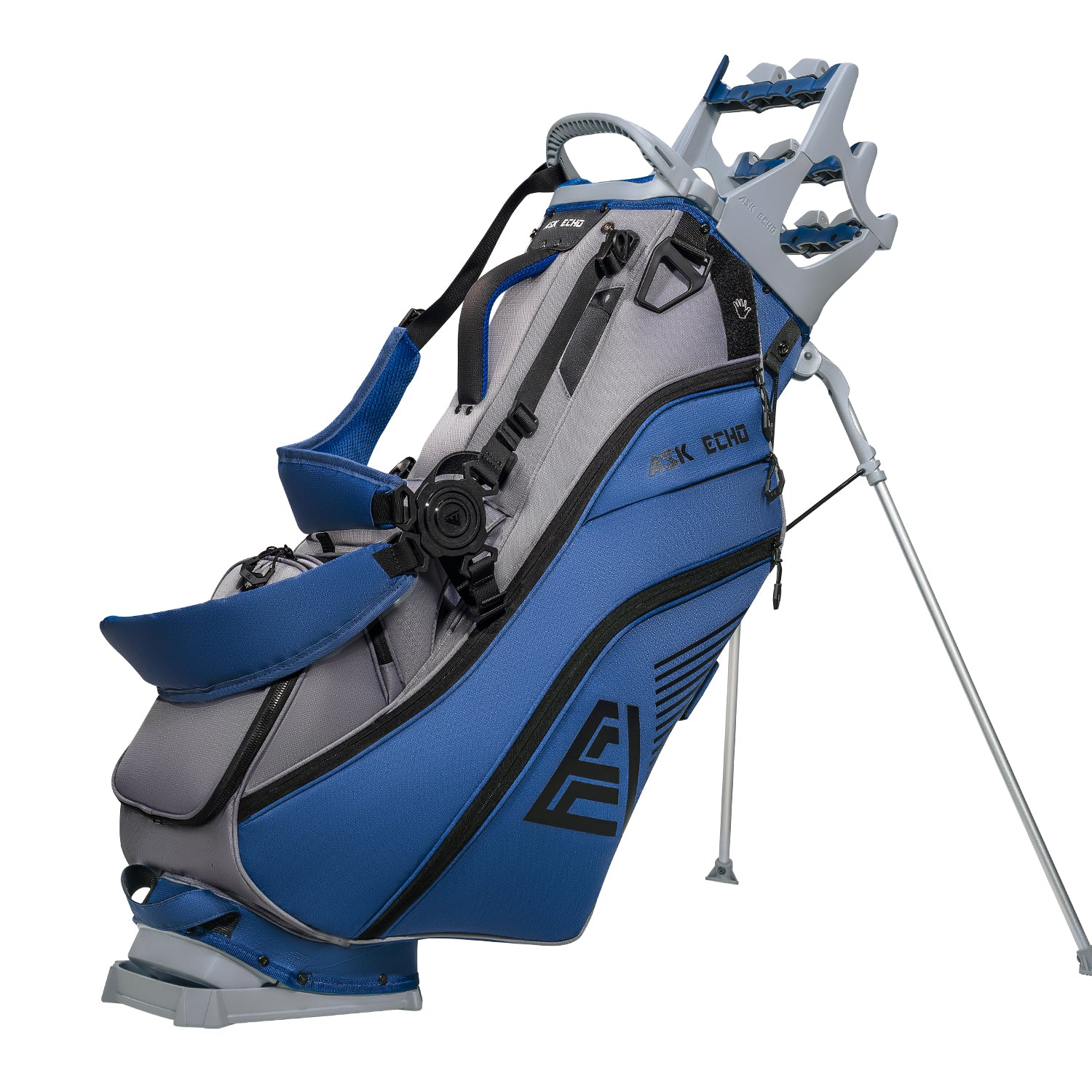 Ask Echo ST-14 Hybrid Stand Bag and Pendor Lock Club Organizer Bundle / Navy