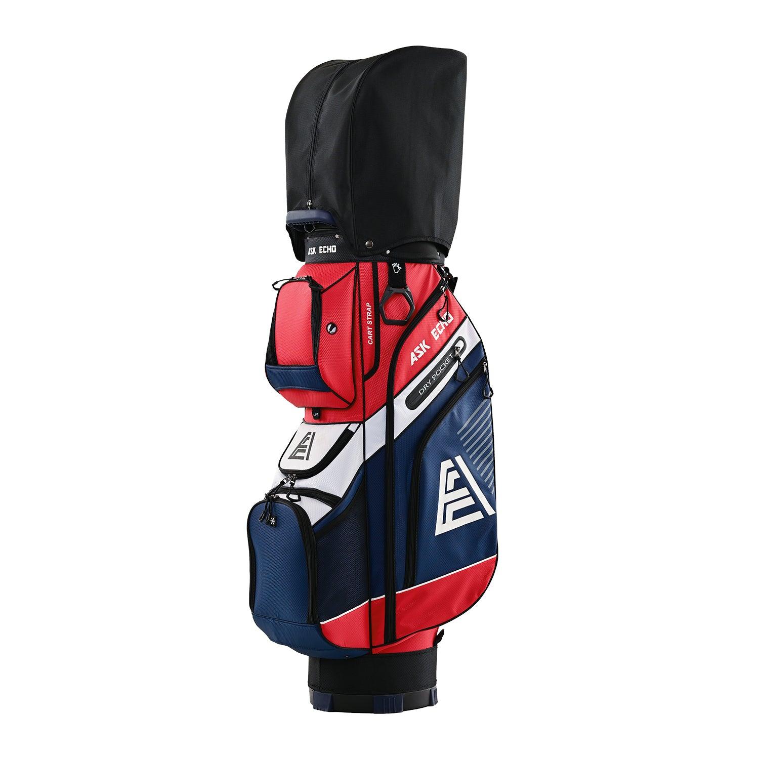 Ask Echo T-LOCK 2.0 14 Way Organizer Dividers Golf Soundless Cart Bag / Navy