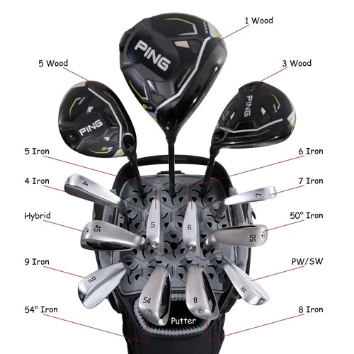 Ask Echo 2024 SLC-130 15 Dividers Grip Locking Bottom Golf Quiet Cart Bag / Black