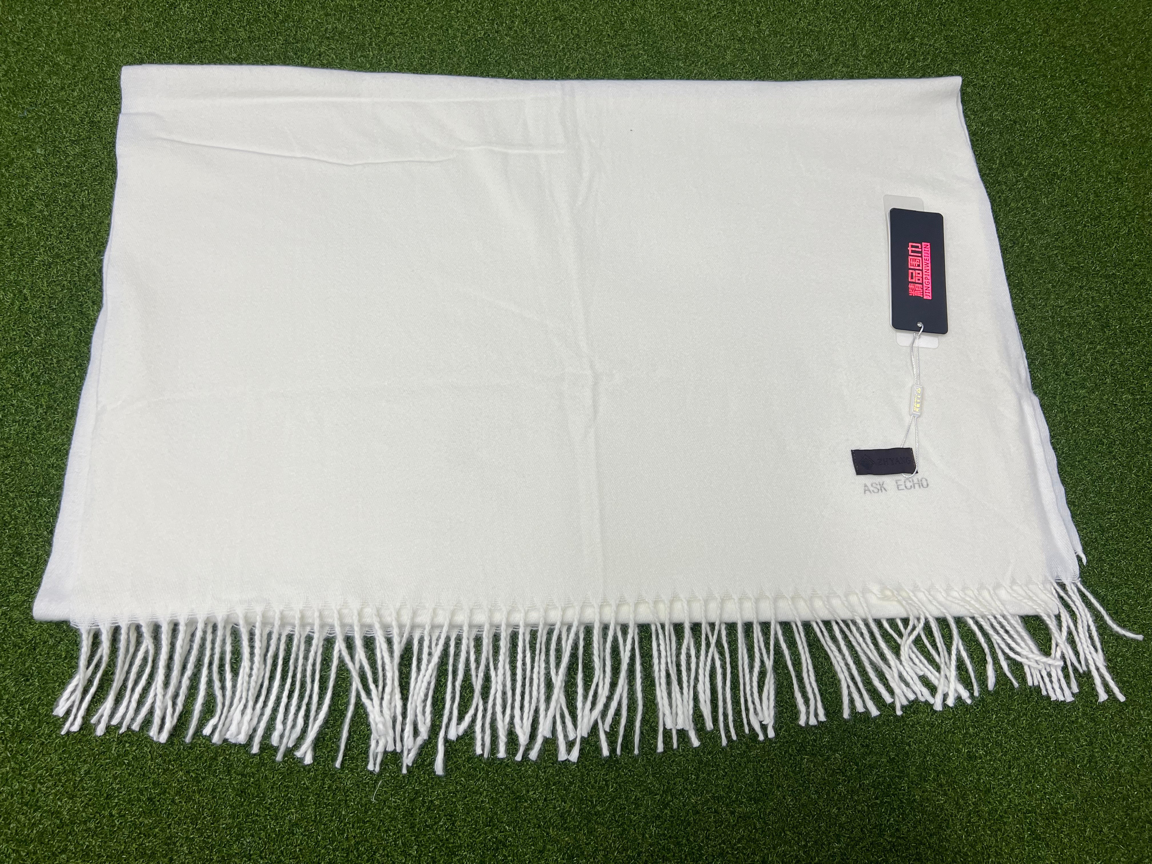 ASK ECHO Scarfs, Unisex Soft Solid-Color Winter Scarf, Warm Fringed Wrap