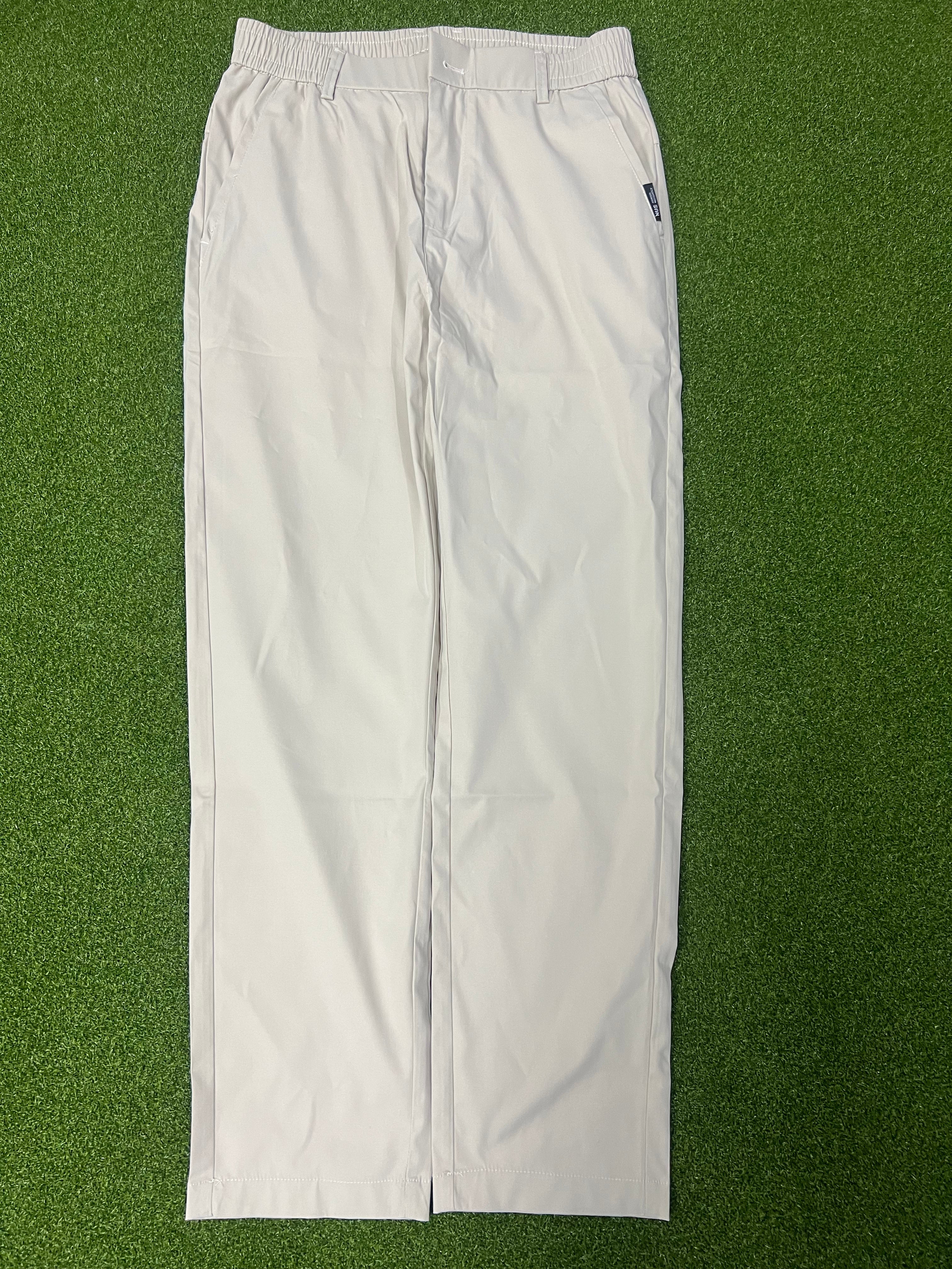 ASK ECHO Trousers, Straight-Leg Casual Trousers with Elastic Waist and Pockets