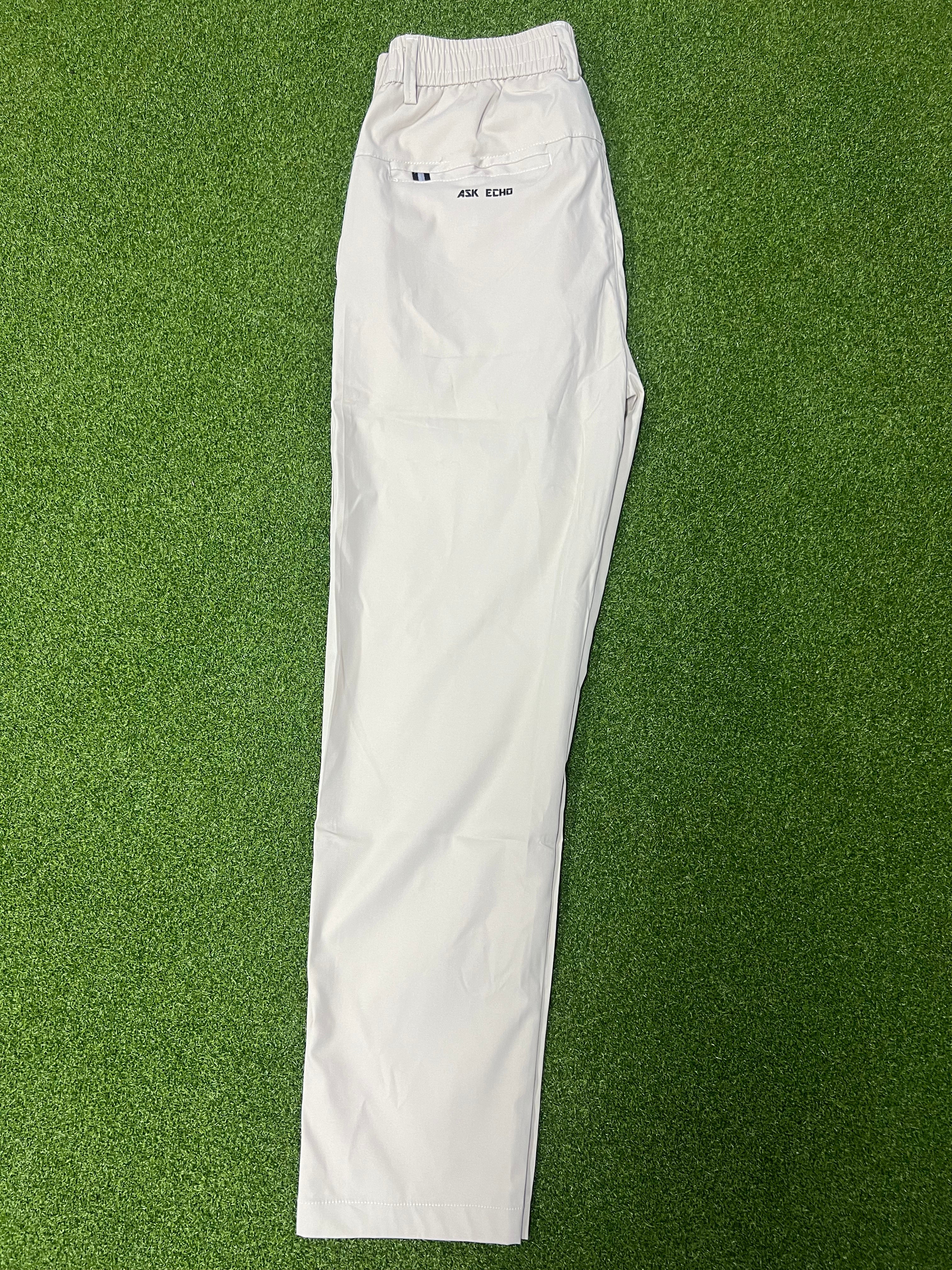 ASK ECHO Trousers, Straight-Leg Casual Trousers with Elastic Waist and Pockets