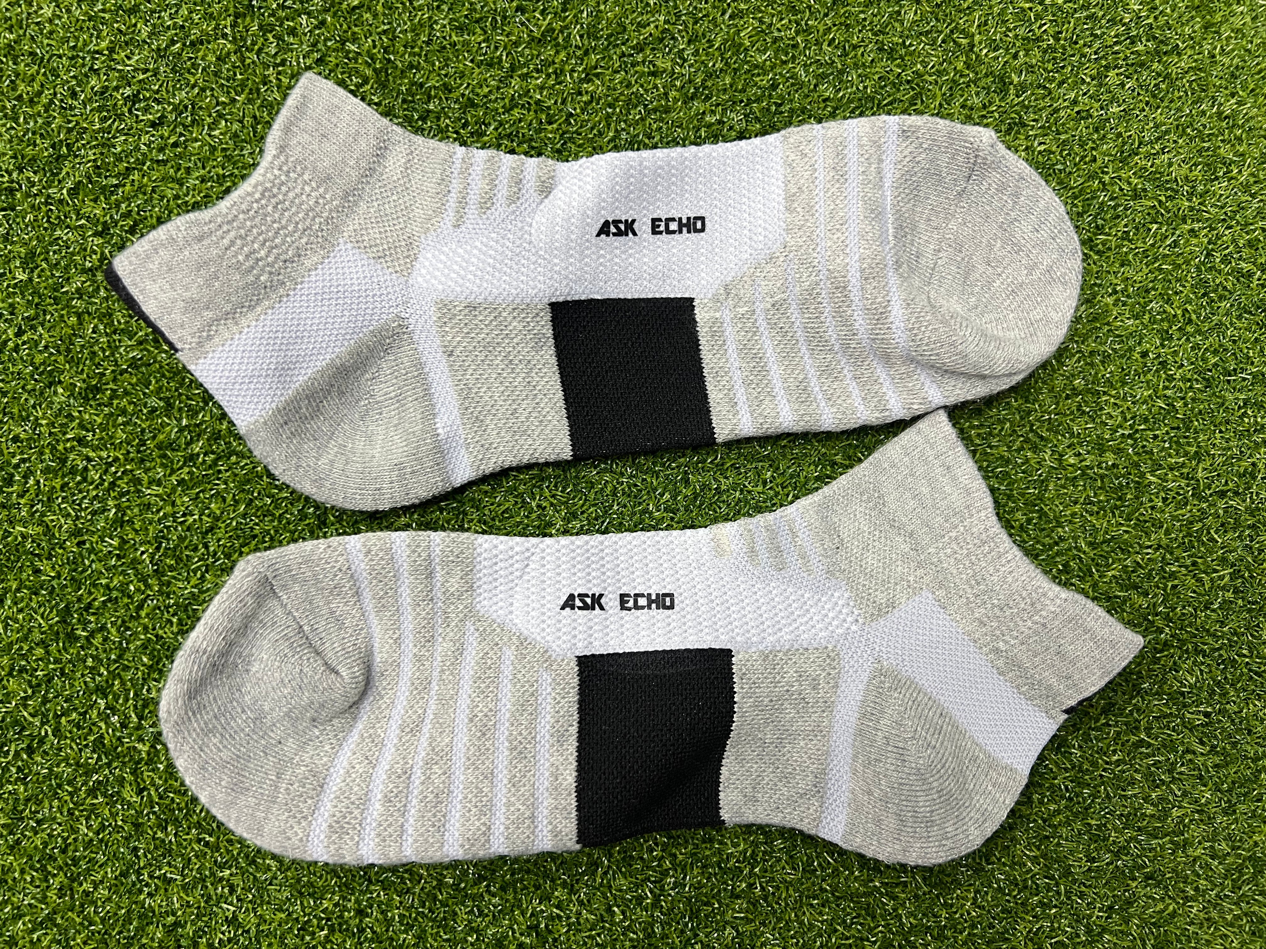 ASK ECHO Hosiery, Cushioned Ankle Athletic Socks, Breathable Low-Cut Sports Socks