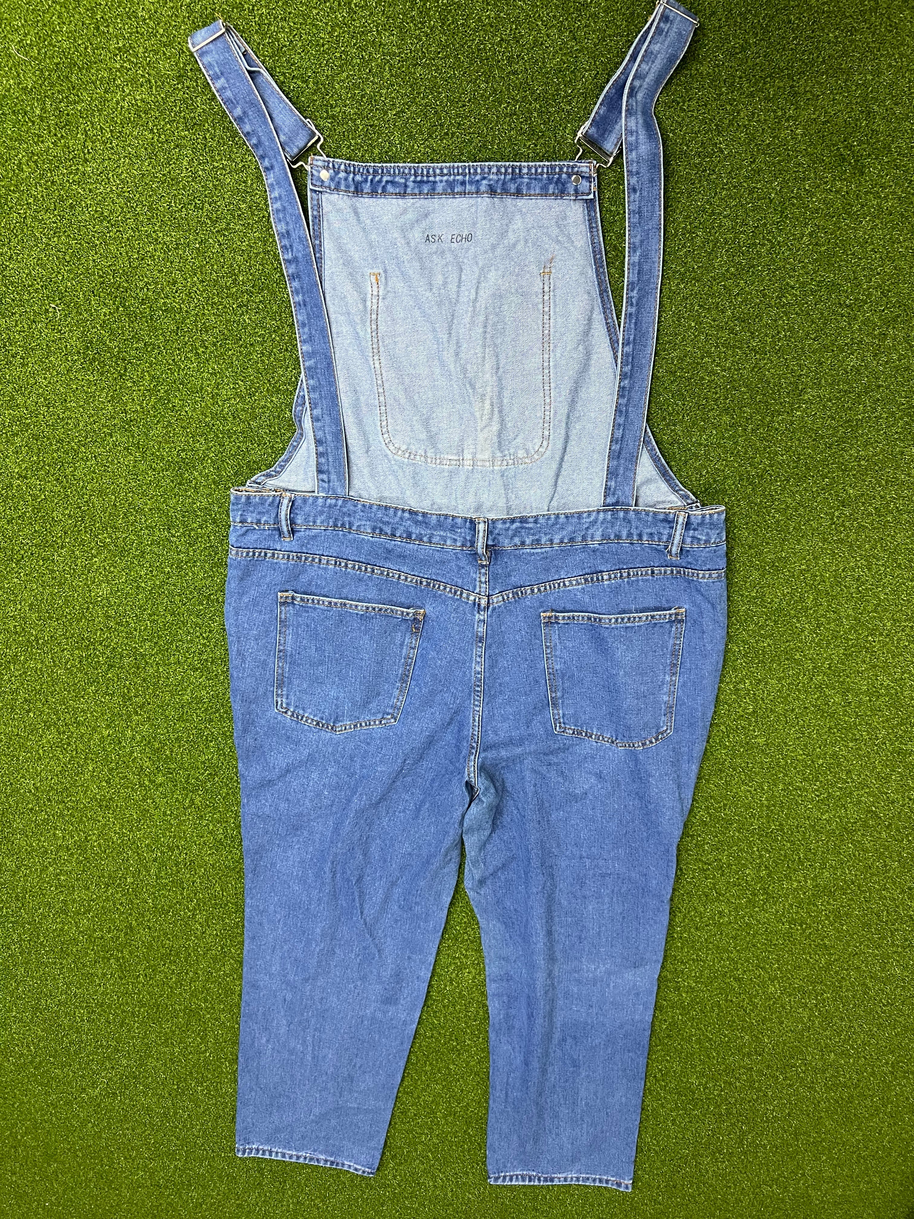 ASK ECHO Overalls, Women's Denim Bib Overalls with Adjustable Straps and Pockets