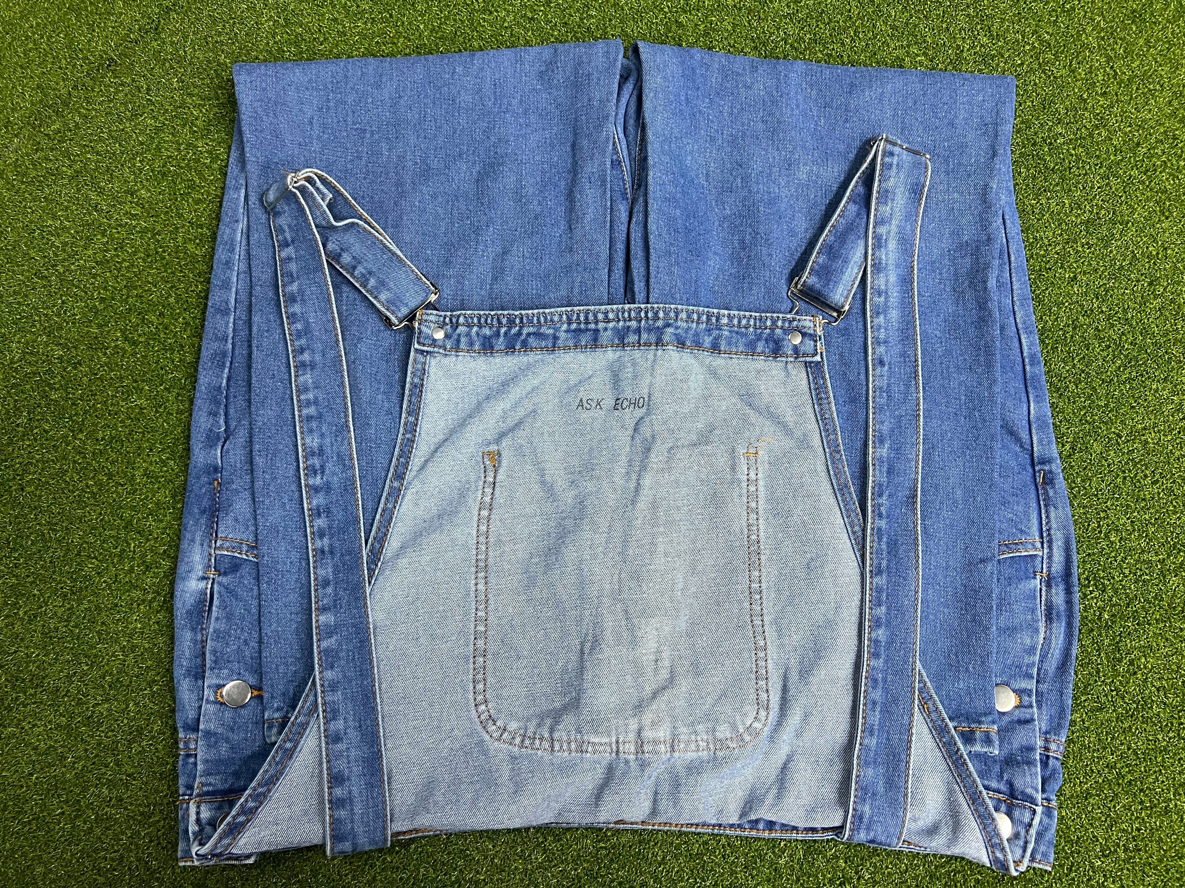 ASK ECHO Overalls, Women's Denim Bib Overalls with Adjustable Straps and Pockets