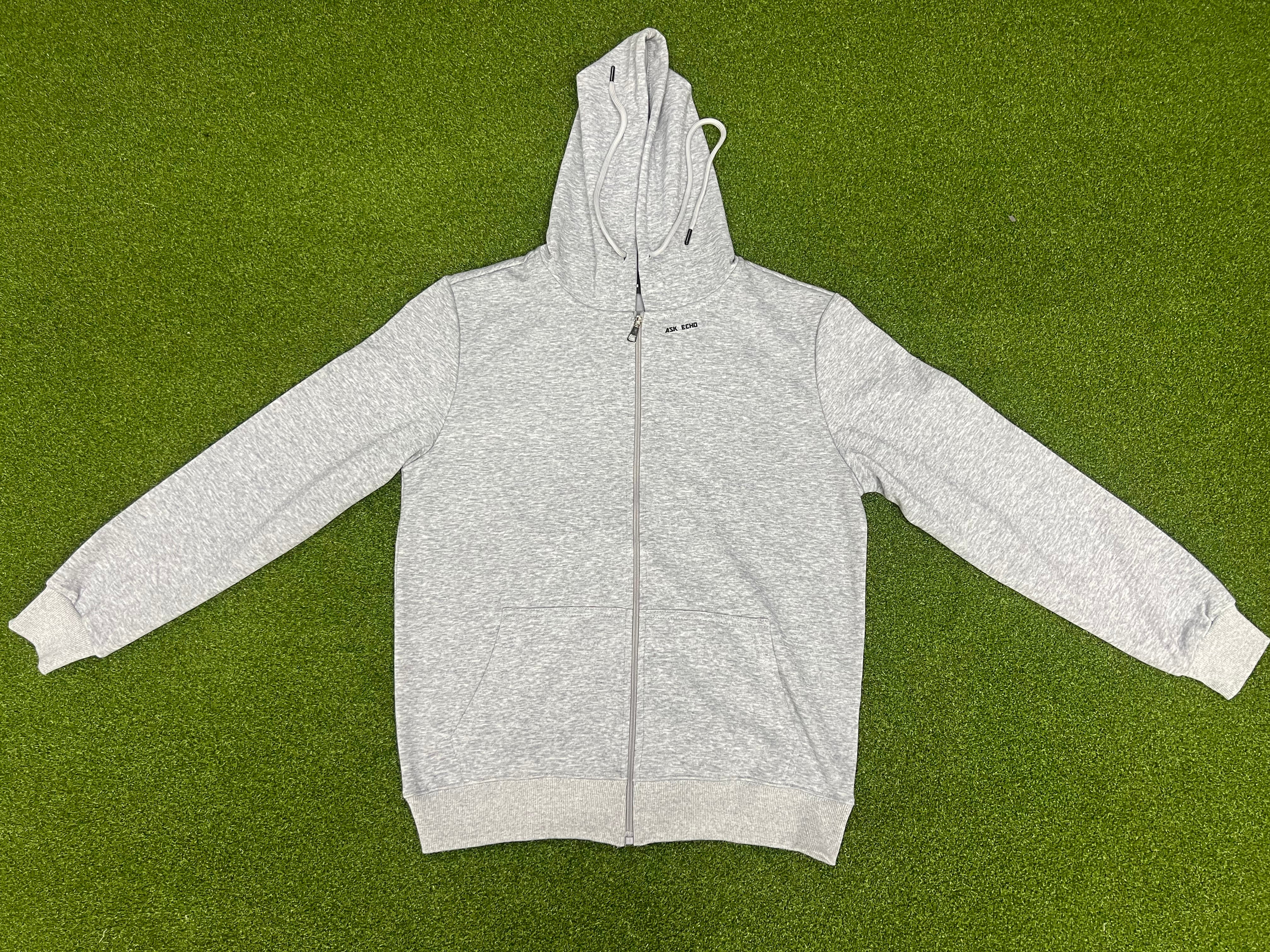ASK ECHO Jackets, Unisex Full-Zip Hooded Jacket, Soft Casual Long-Sleeve Outerwear