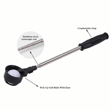 Telescopic Golf Ball Retriever Automatic Locking Scoop Golf Ball Pick Up Tools