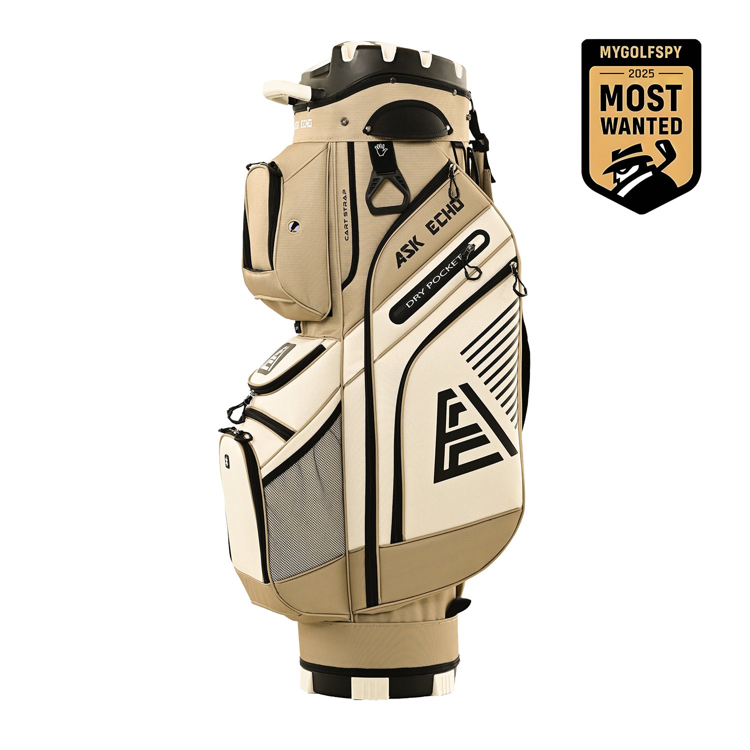 Ask Echo 2024 T-LOCK 14 Way Organizer Dividers Golf Soundless Cart Bag / Toasted Almond