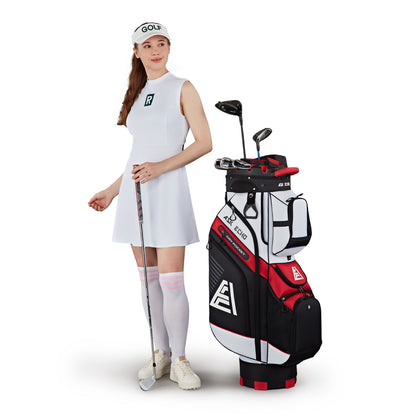 Ask Echo T-LOCK 2.0 14 Way Organizer Dividers Golf Soundless Cart Bag / White