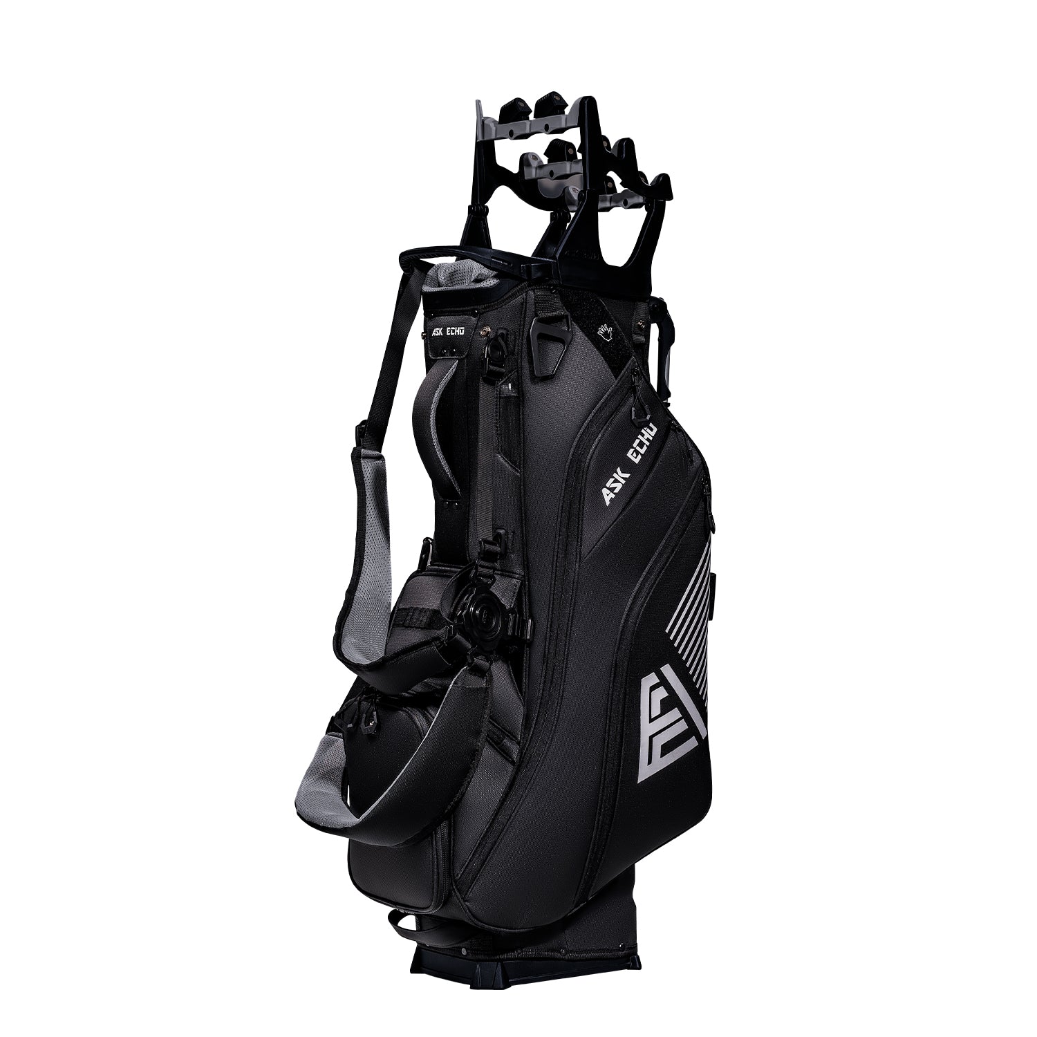 Ask Echo ST-14 Hybrid Stand Bag and Pendor Lock Club Organizer Bundle / Black