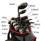 Askecho Golf Cart Bag With 14 Way Organizer Divider Silent Top /Red