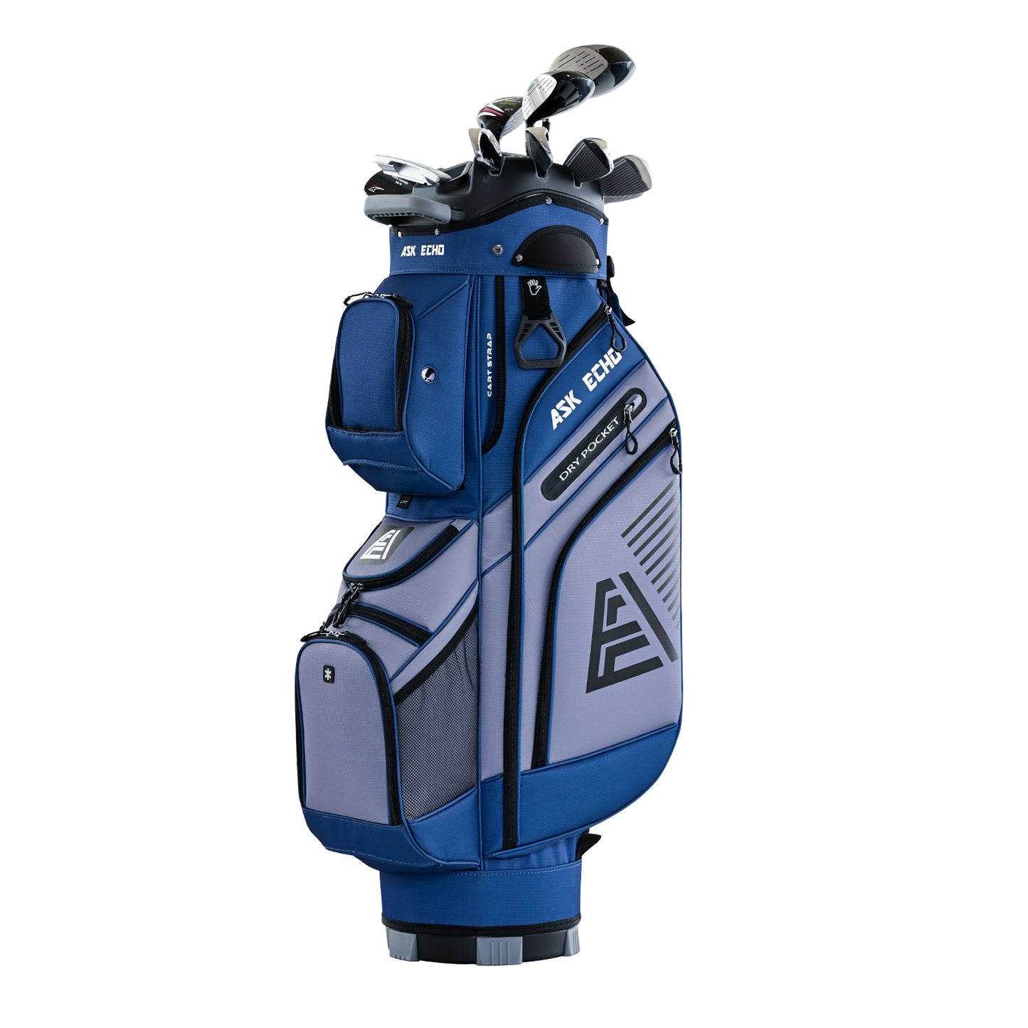 Ask Echo 2024 T-LOCK 14 Way Organizer Dividers Golf Soundless Cart Bag / NavyGrey.C