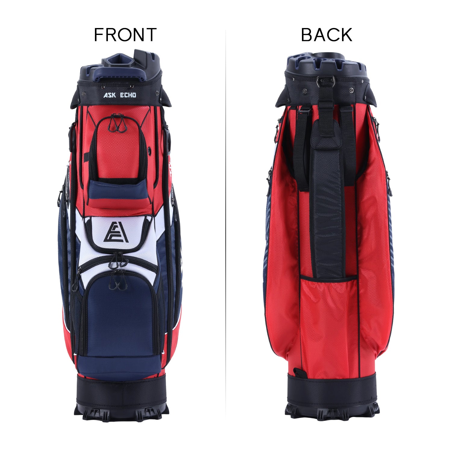 Golf Cart Bag T-LOCK 2.0 With 14 Way Organizer Divider Top / Navy