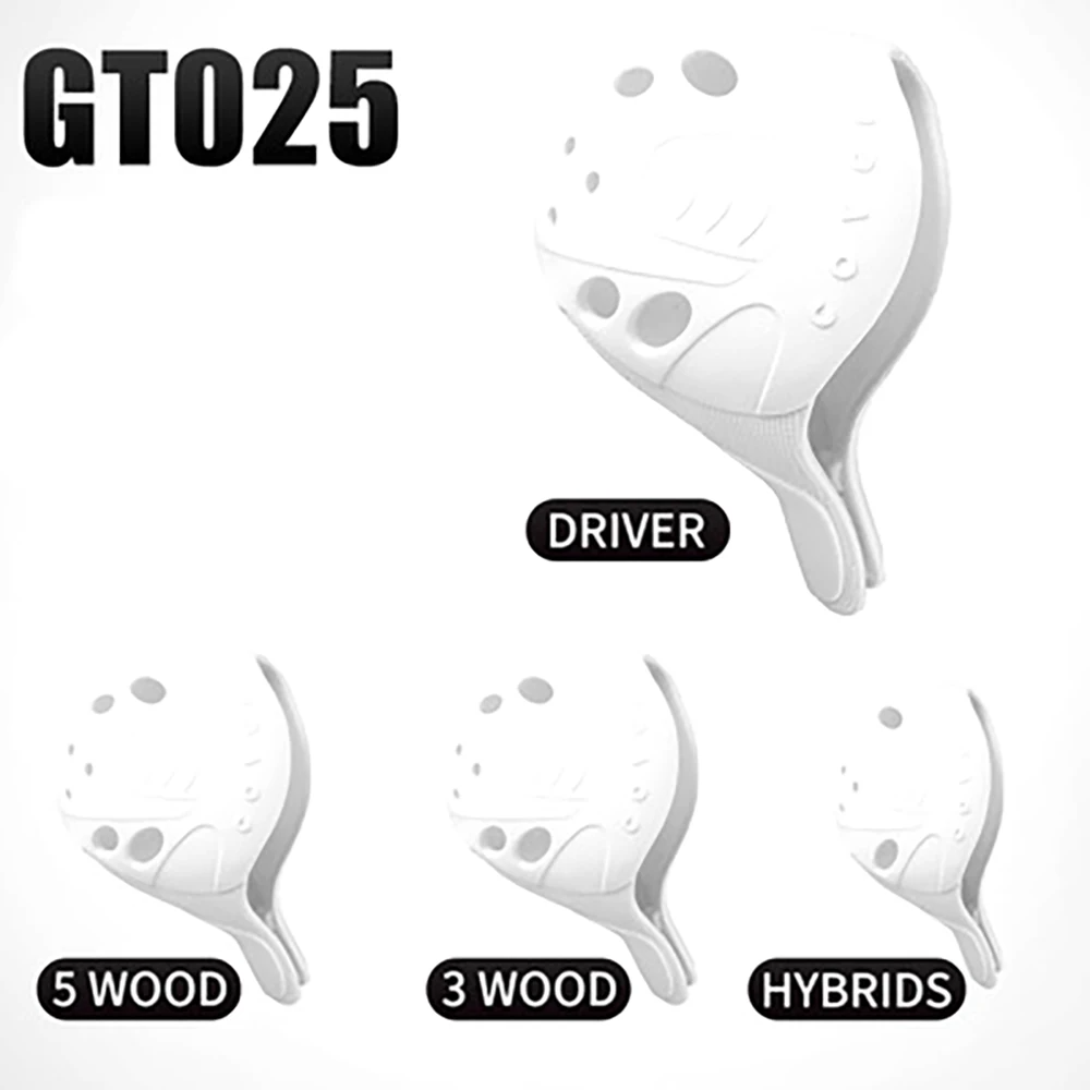 TPE Elastic Material Golf Club Short Head Cover 1/3/5/UT Full Set Perfect Fit For T-Lock Golf Bag