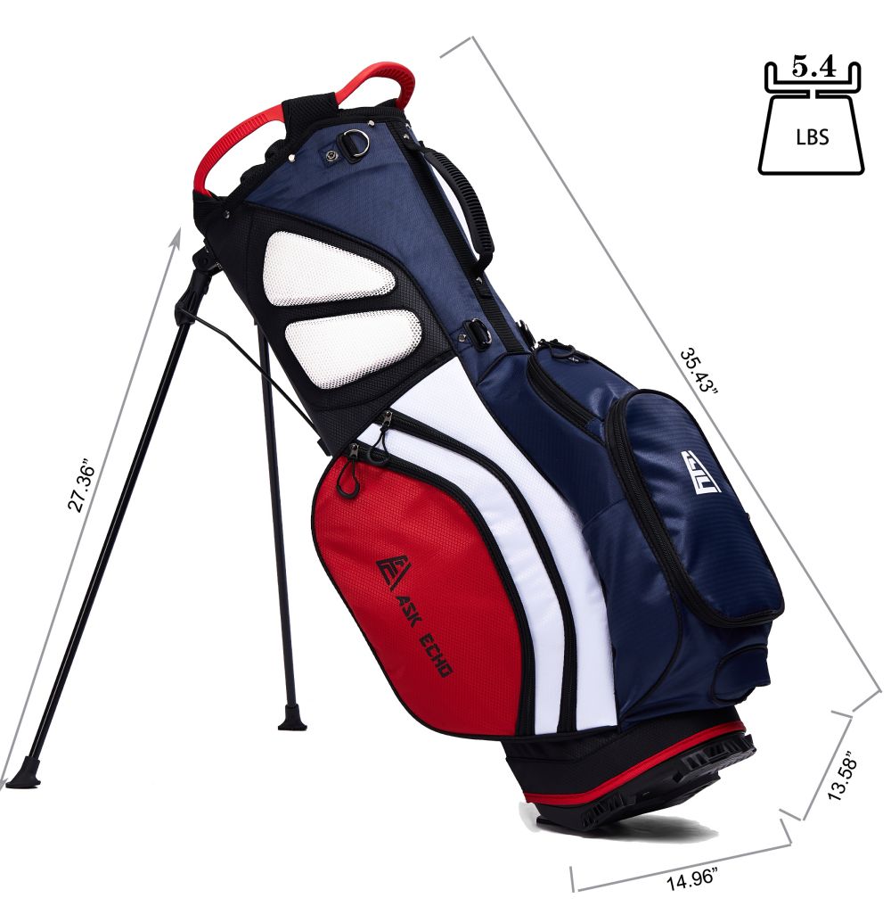 Askecho Golf Stand Bag BLAZER 2.0 With 14 Way Organizer Divider Top / Navy