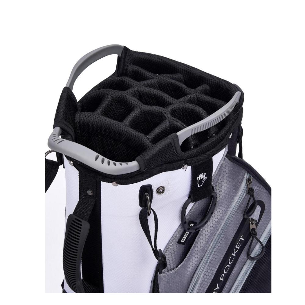 Askecho Golf Stand Bag BLAZER 2.0 With 14 Way Organizer Divider Top / White