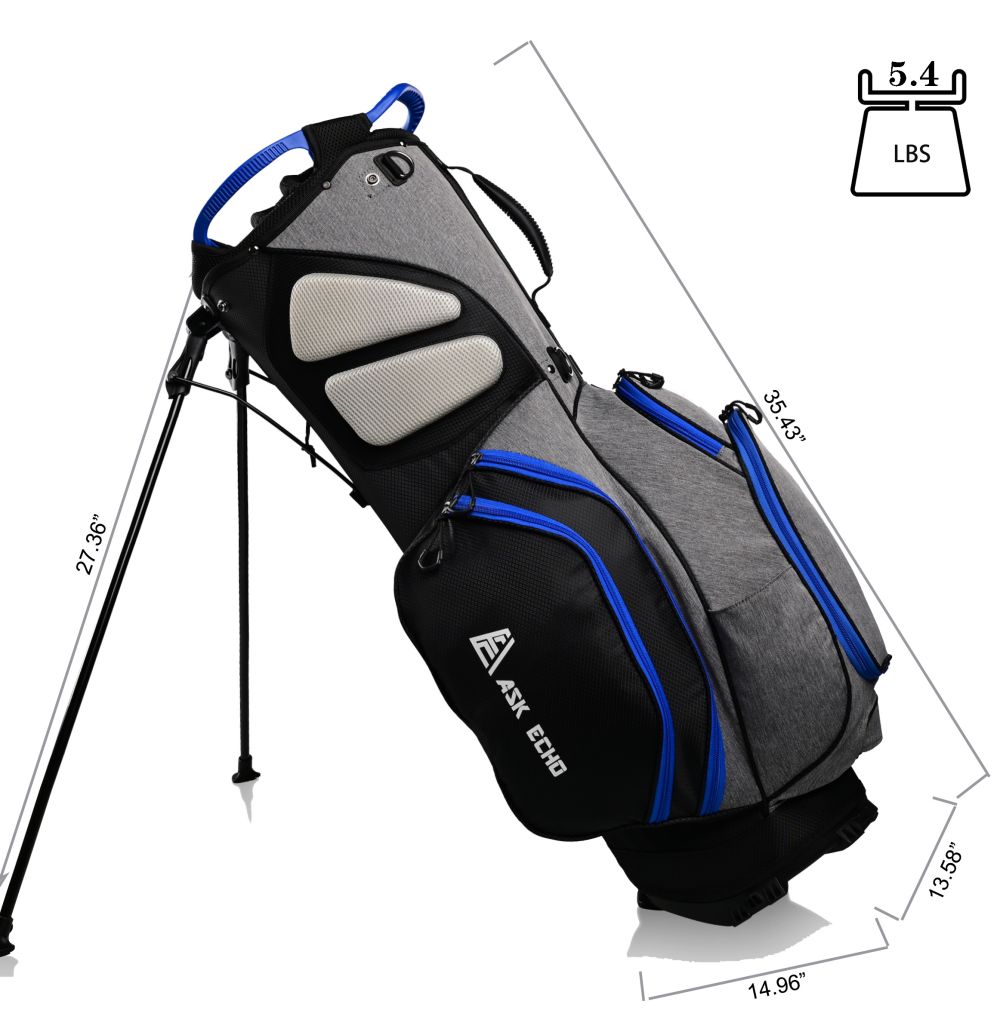 Askecho Golf Stand Bag BLAZER 3.0 With 14 Way Organizer Divider Top / Blue