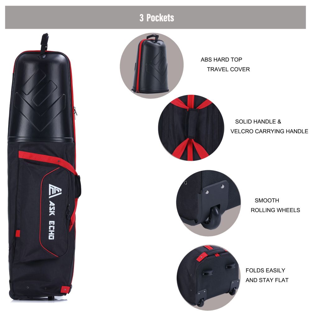 Askecho Golf Travel Cover Bag KOOLFREE 1.0 / Black-Red