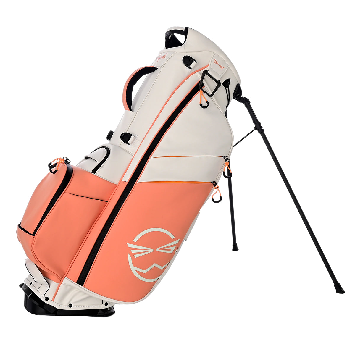 Ask Echo X Eagole 4 Grid High-Quality Golf LUX Leather Stand Bag / Piano White