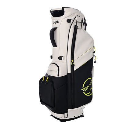 Ask Echo X Eagole 4 Grid High-Quality Golf LUX Leather Stand Bag / Piano White